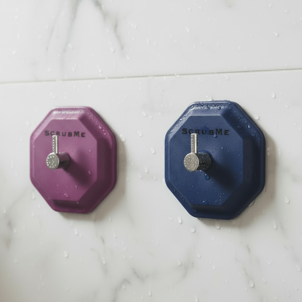 ScrubMe Shower Hooks - Clear Product Shot