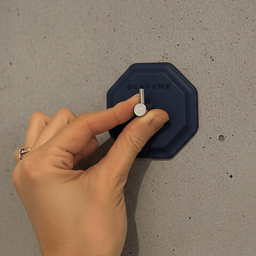 Breathtaking Blue HookMe on concrete - clarified logo