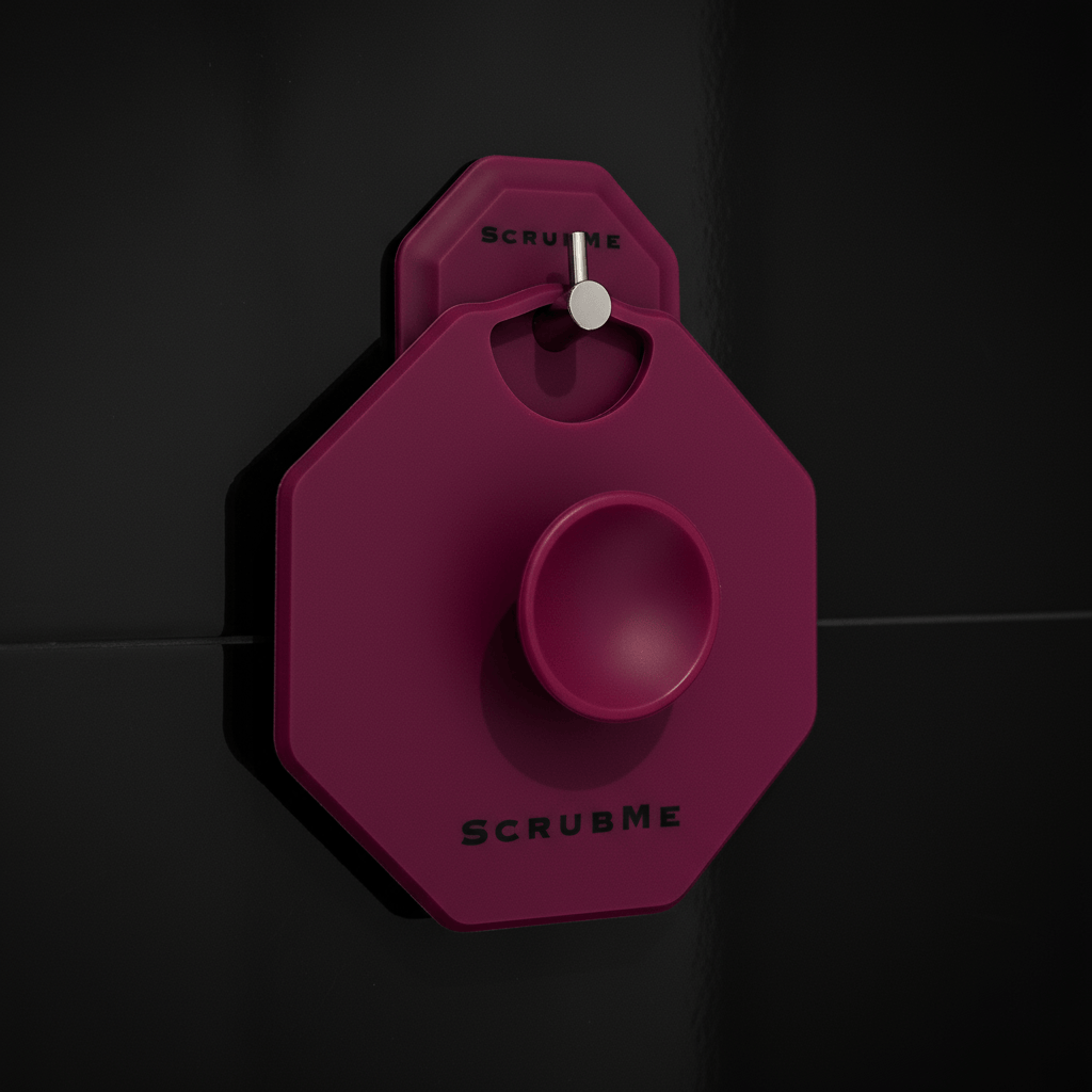 Passionate Purple ScrubMeBody on HookMe - black tile