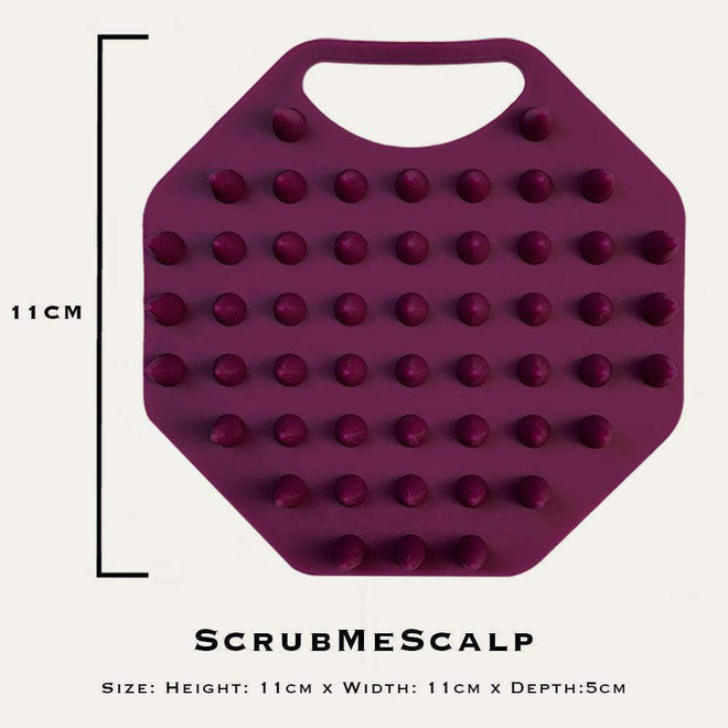 ScrubMeScalp in Passionate Purple - Dimensions Images