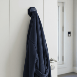 Breathtaking Blue HookMe on white door with grey or blue men's dressing gown
