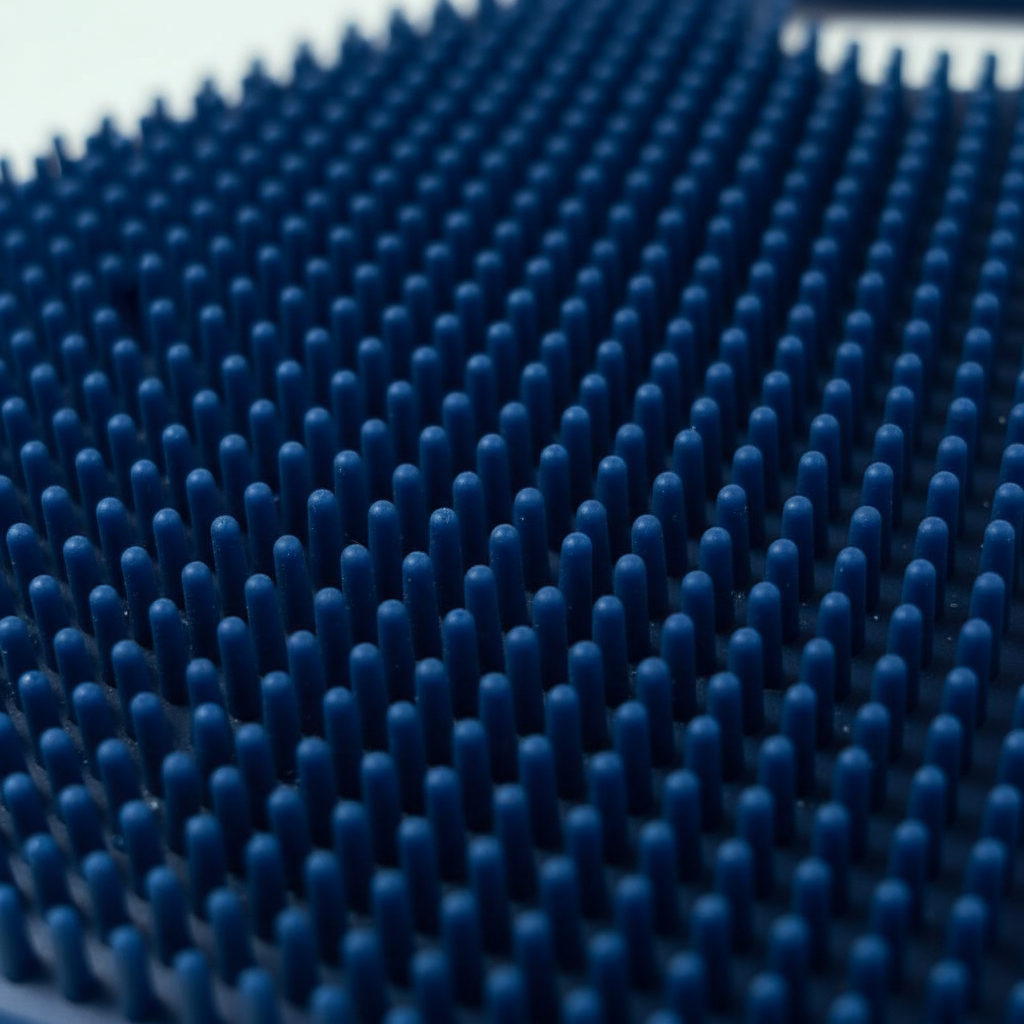 Breathtaking Blue silicone bristles macro