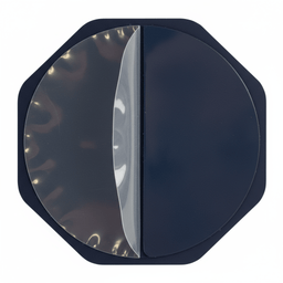 HookMe back with white line removed, clean transition between clear cover and blue adhesive