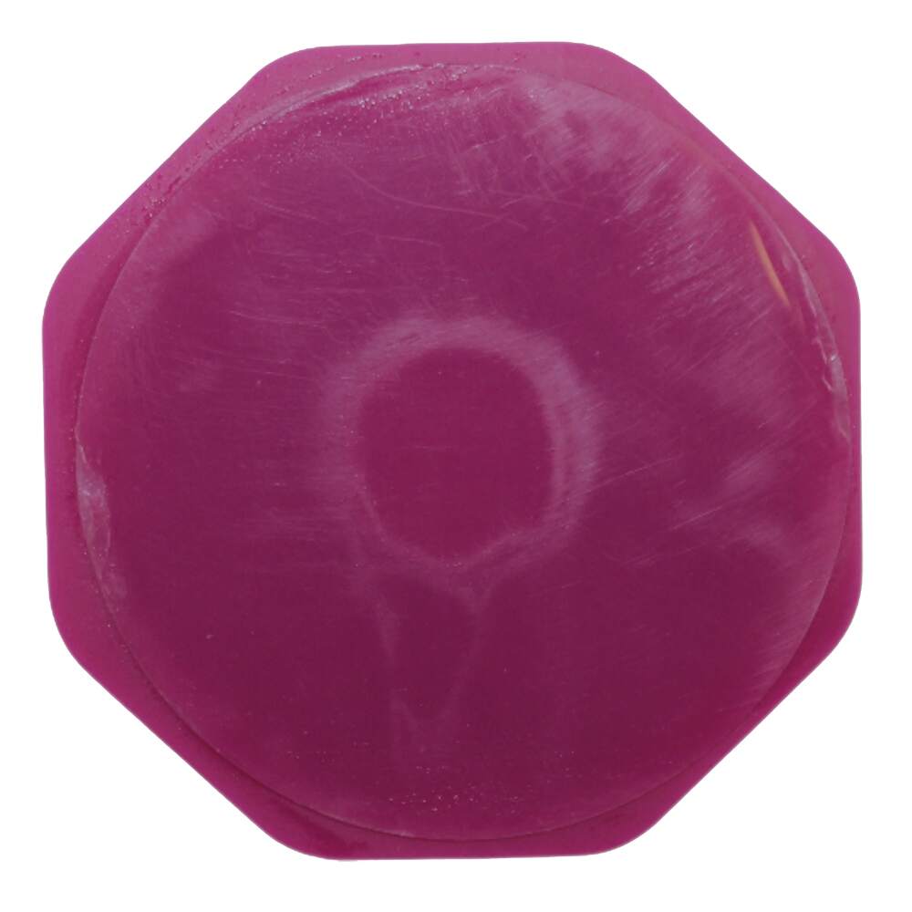 Back view of the ScrubMe HookMe Passionate Purple adhesive hook showing the circular self-adhesive pad on the back.