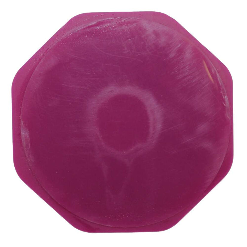 Back view of the ScrubMe HookMe Passionate Purple adhesive hook showing the circular self-adhesive pad on the back.
